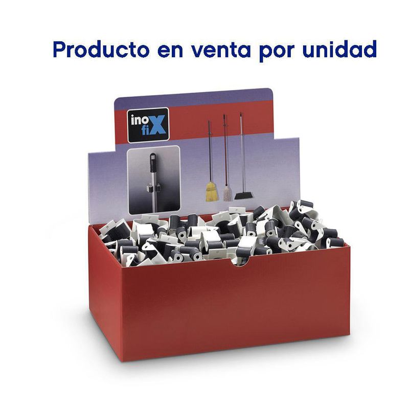 Colgador De Escoba Blanco 34 x 52 x 42 Mm - Inofix