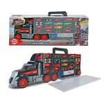Camión Transportador De Vehículos Negro Con Rojo 62 Cm - Dickie Toys