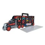 Camión Transportador De Vehículos Negro Con Rojo 62 Cm - Dickie Toys