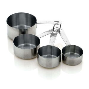 Set de 4 Tazas Medidoras de Acero Inoxidable