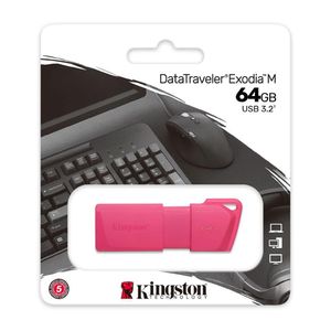 Memoria Usb Rosada de 64 Gb - Kingston