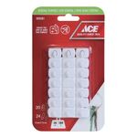 Ganchos Adhesivos 0.66 Lb Blanco 20 Pzas y 24 Tiras- Ace