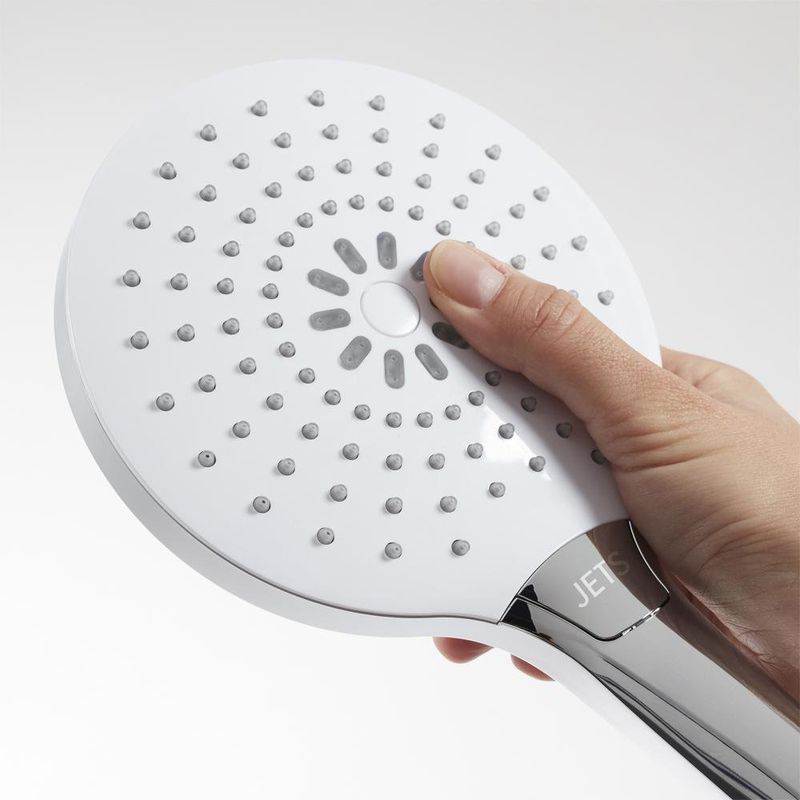 Cabeza De Ducha Redonda Cromado Con Blanco 3 Funciones - Sensea