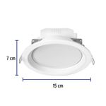 Lámpara LED Redonda Empotrable Luz Cálida 6 W - Volteck