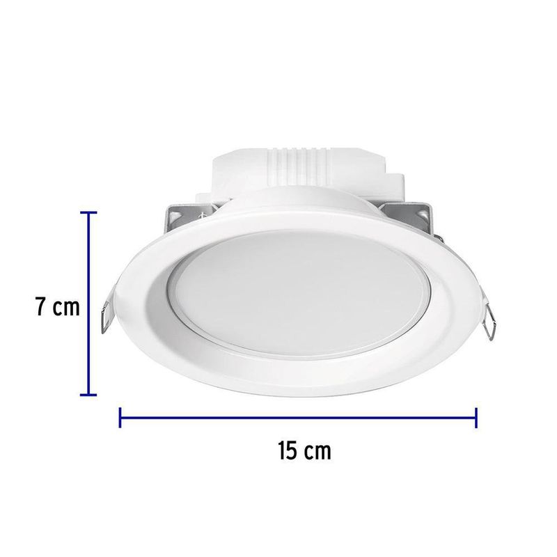 Lámpara LED Redonda Empotrable Luz Cálida 6 W - Volteck