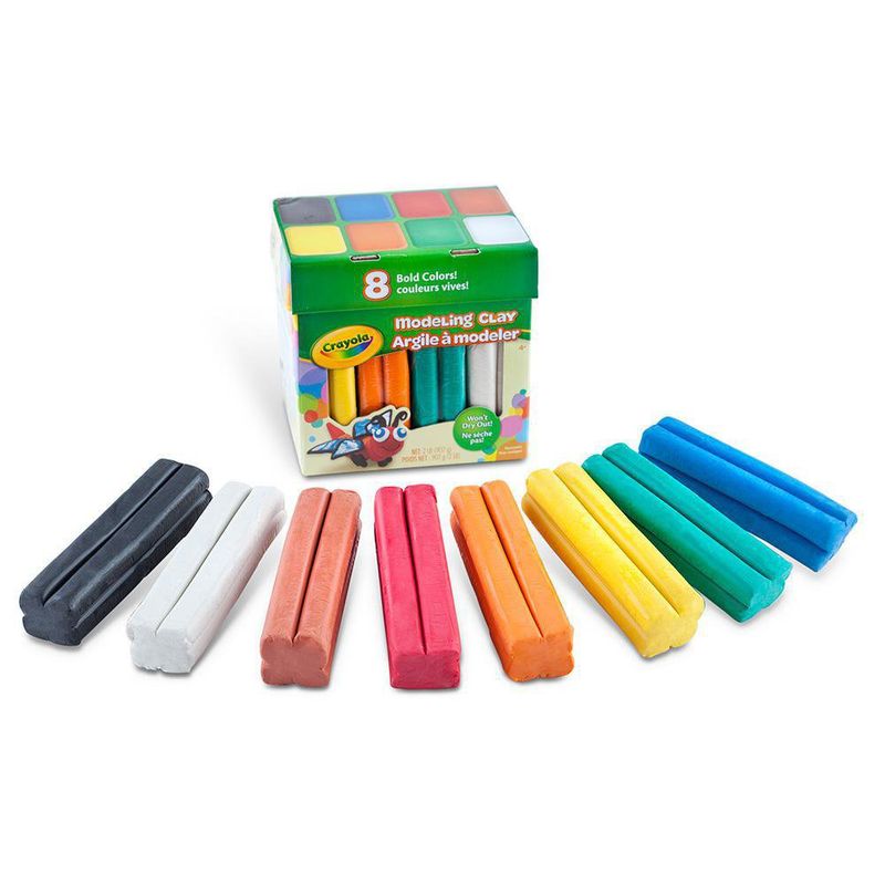 Caja De Barras Jumbo De Plasticina 8 Colores - Crayola