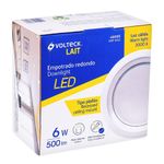 Lámpara LED Redonda Empotrable Luz Cálida 6 W - Volteck