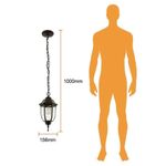 Farol Colgante Para Exterior Negro 1Bomb - Tecnolite