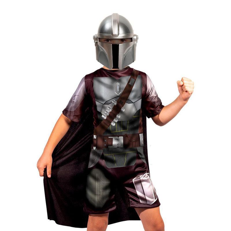 Disfraz Oficial The Mandalorian Para Niño 7-8 Años – Traje De Lujo Con Armadura Acolchada Y Máscara