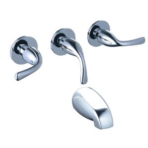 Manijas con Pinton Cromada de 8 Plg