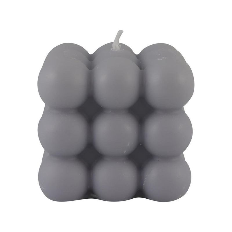 Vela Cuadrada Gris 6.2x6.2x5.9 Cm - Concepts