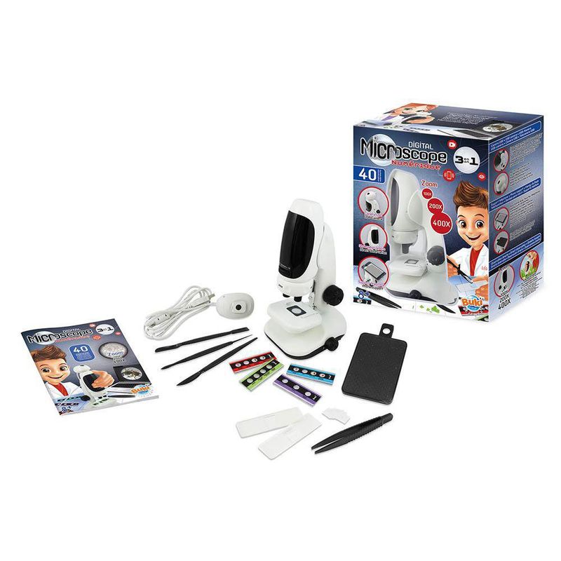 Juego Educativo De 40 Experimentos Microscopio Video 3 En 1 - Buki