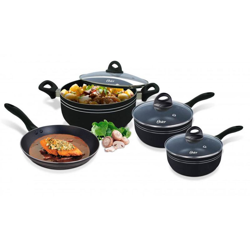 Batería de Cocina Gris Oscura 7 Pzas - Oster