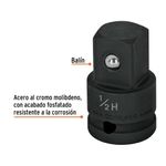 Adaptador De Impacto 1/2x3/4 Plg - Truper