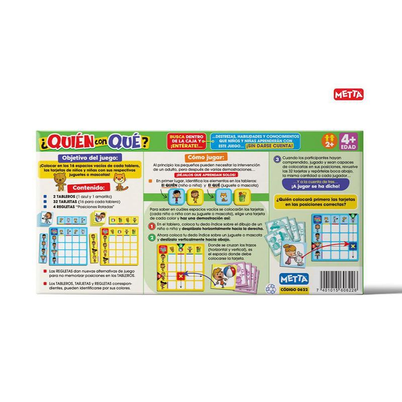 Juego Quien Con Que - Metta