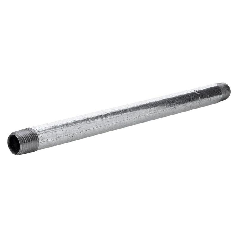 Niple Acero Galvanizado 1/2 Plg x 10 Plg Rosca