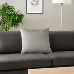 Cojín Relleno Terciopelo con Brillo Sutil Verde Seco 40 x 40 Cm