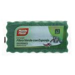 Esponja Verde De Fibra De X 3 - Mundo Floral
