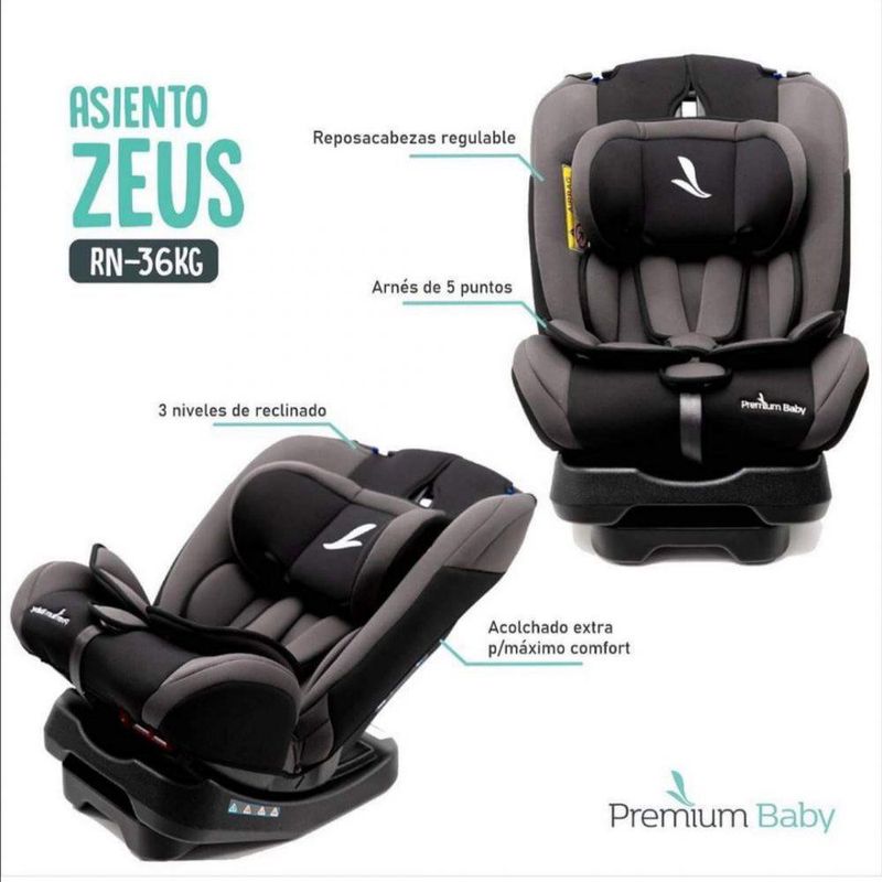 Silla para Carro Zeus Gris
