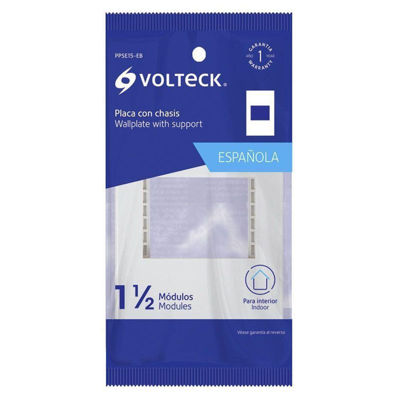 Placa De 1 Módulo Blanca - Volteck
