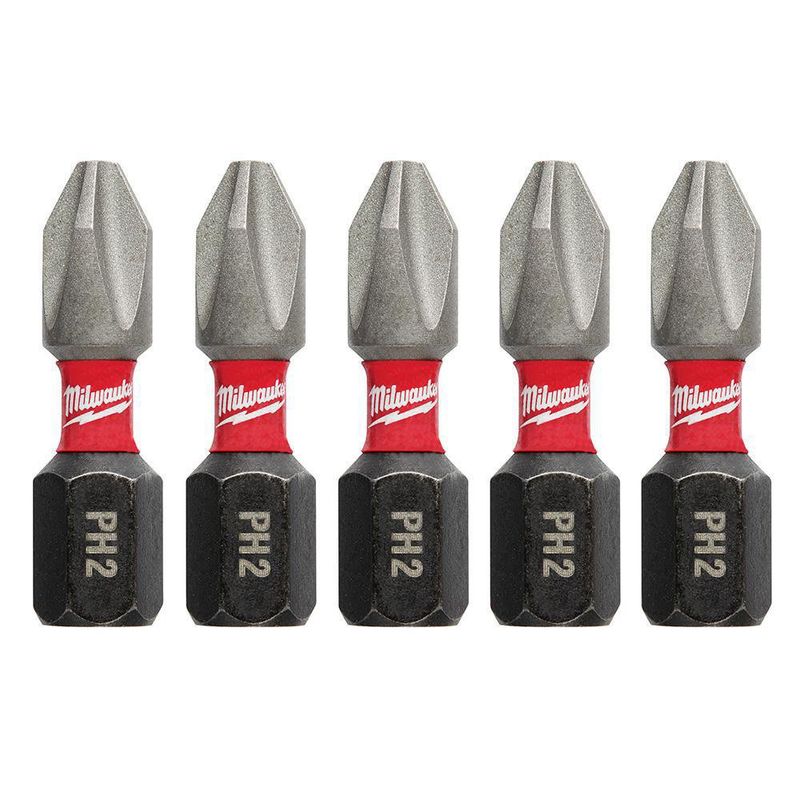 Set De 5 Puntas Philips PH2 De 1 Plg - Milwaukee
