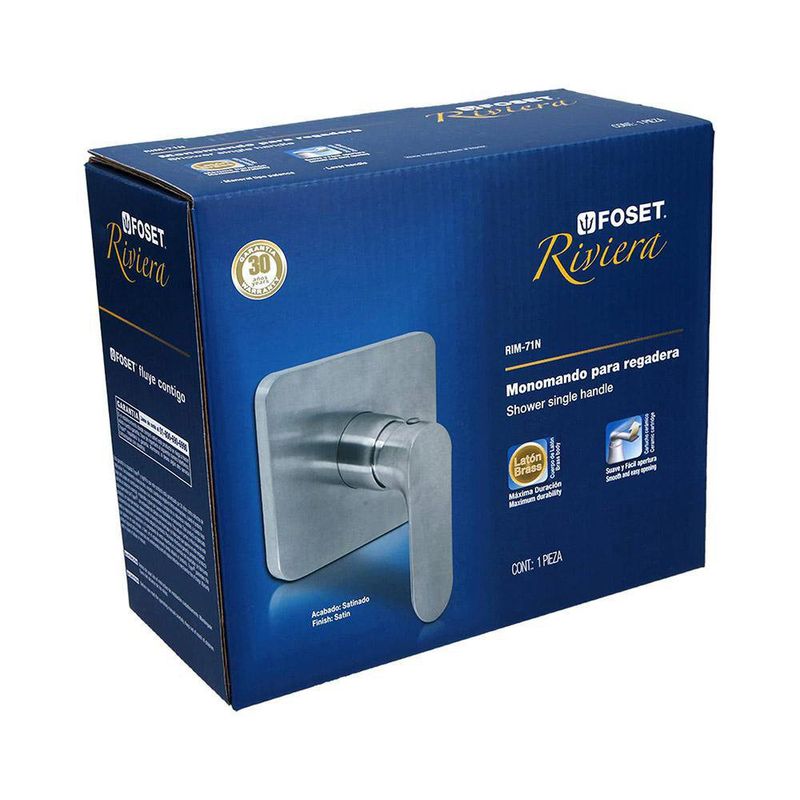 Monomando Satin Para Ducha - Foset