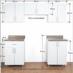 Gabinete para Cocina Blanco Top de Fórmica - Complementos