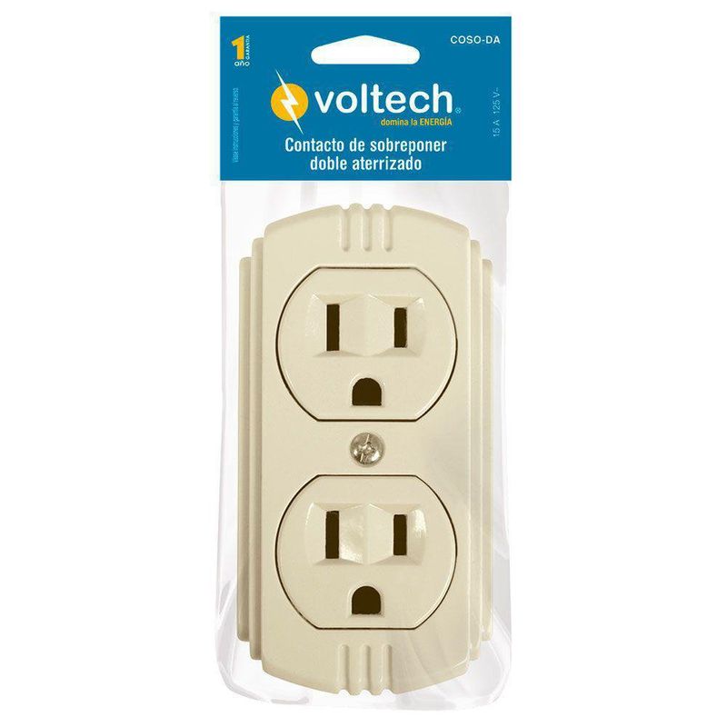 Tomacorriente Toma 5-15R Doble Marfil 1 Pza - Volteck