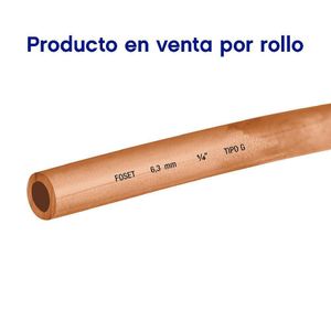 Tubo De Cobre Flexible 1/4 Plg Rollo 15 M - Foset