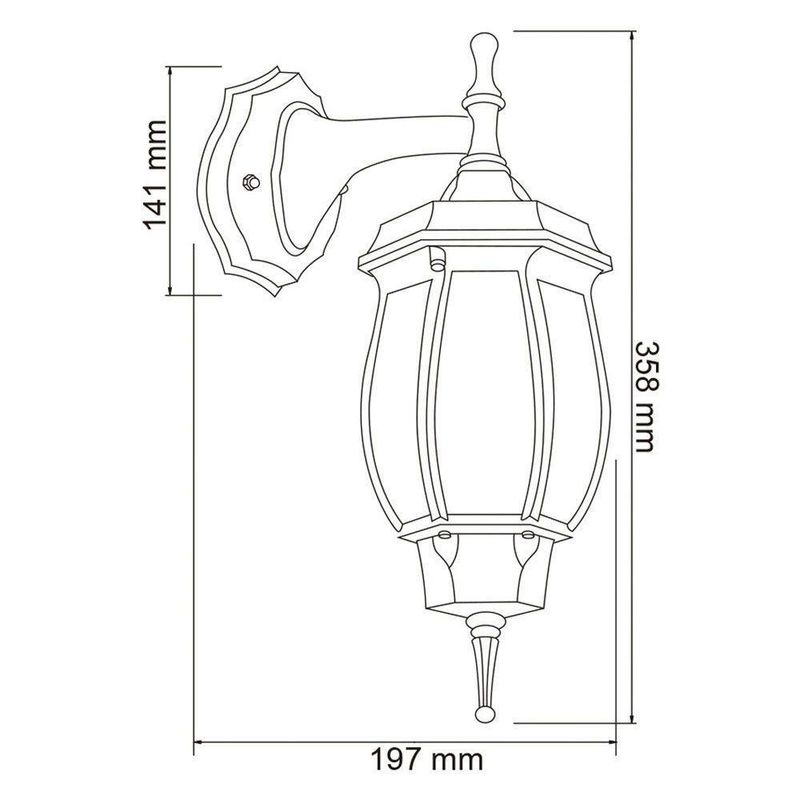 Farol De Pared Para Exterior Blanco 1 Luz - Tecnolite