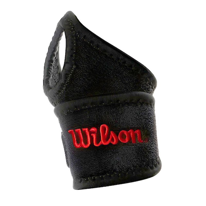 Muñequera Wilson con Soporte para Pulgar para Entrenamiento Unitalla Color Negro