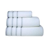 Toalla De Baño 90X150 Cm Blanco Y Gris Claro - Viva