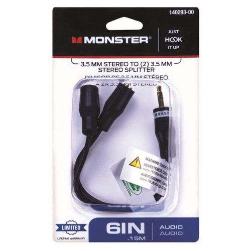 Adaptador De 2 Salidas Plug 3.5 A 3.5 Mm - Monster Cable