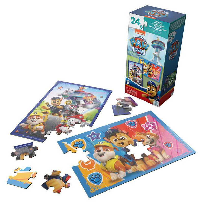 Paquete De 2 Rompecabezas Lenticulares Paw Patrol  - Cardinal Kids