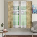 Set De 4 Cortinas Emma Taupe + Voile 71X160 Cm - Viva