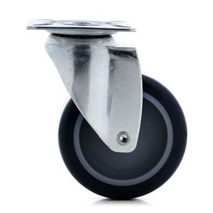 Rodo Placa Giratoria Hule Gris 3 Plg