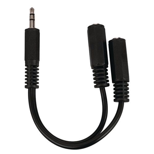 Adaptador de Audio Estéreo Macho a 2 Hembras Plug de 3.5 Mm - Ace Label