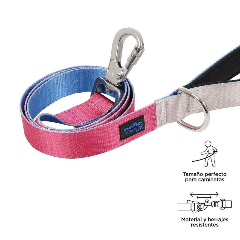 Correa De Manija Sencilla Odye Azul Y Rosa L - Totto