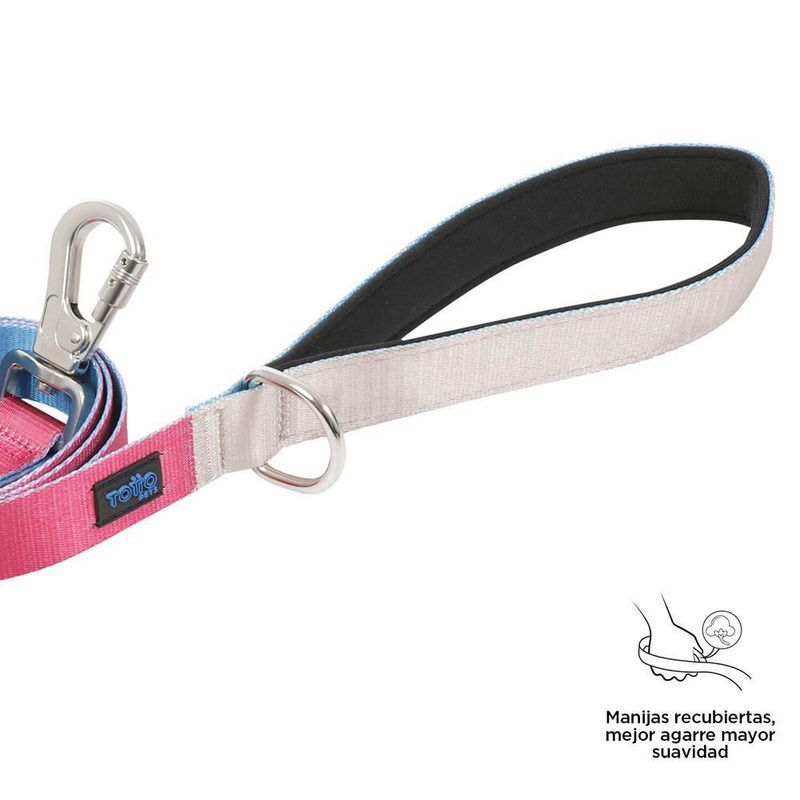 Correa De Manija Sencilla Odye Azul Y Rosa L - Totto