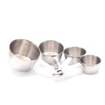 4 Tazas Medidoras De Acero Gc