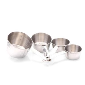 Set de 4 Tazas Medidoras Acero Inoxidable