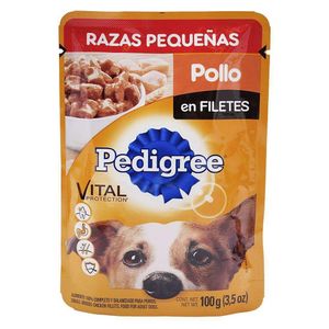 Alimento Húmedo para Perro Adulto Raza Pequeña Pollo en Filetes 100 Grs