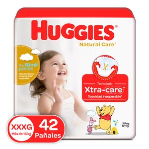 Pañal Desechable Cuidado Natural Talla XXXG 42 Unidades - Huggies