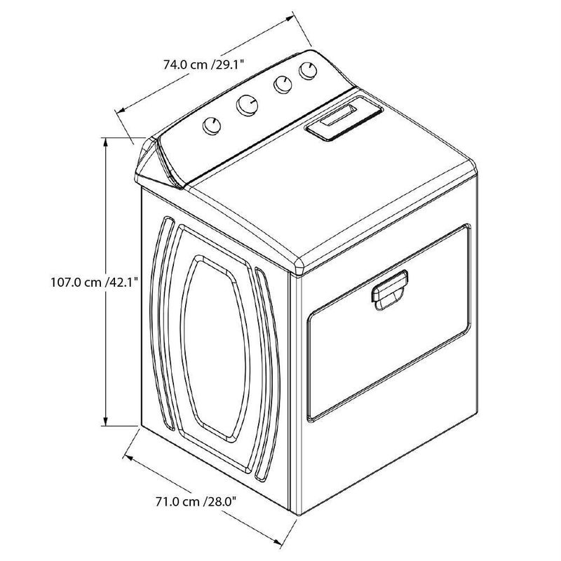 Secadora Eléctrica Carga Frontal 23Kg - Whirlpool