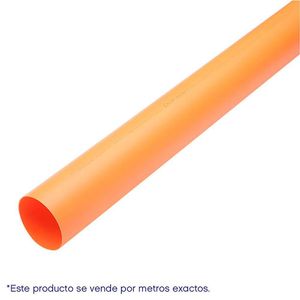 Tubo Drenaje Bajada Pluvial Naranja 3 Plg por Metro