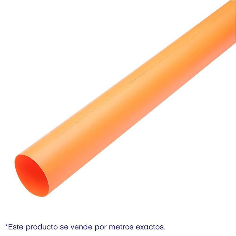 Tubo Drenaje Bajada Pluvial Naranja 3 Plg por Metro