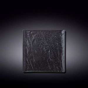 Plato de Porcelana Color Negro para Postre 6.7 Plg