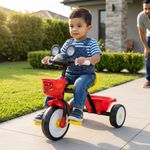Triciclo Infantil Plegable Disney Mickey con Canasta y Sonido Multicolor