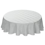 Mantel Redondo con Relieve Blanco de 180 Cm - Viva