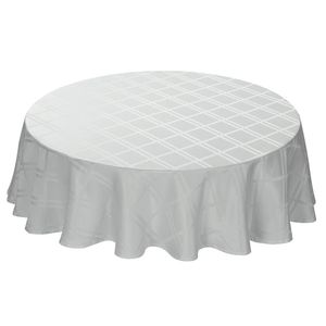 Mantel Redondo con Relieve Blanco